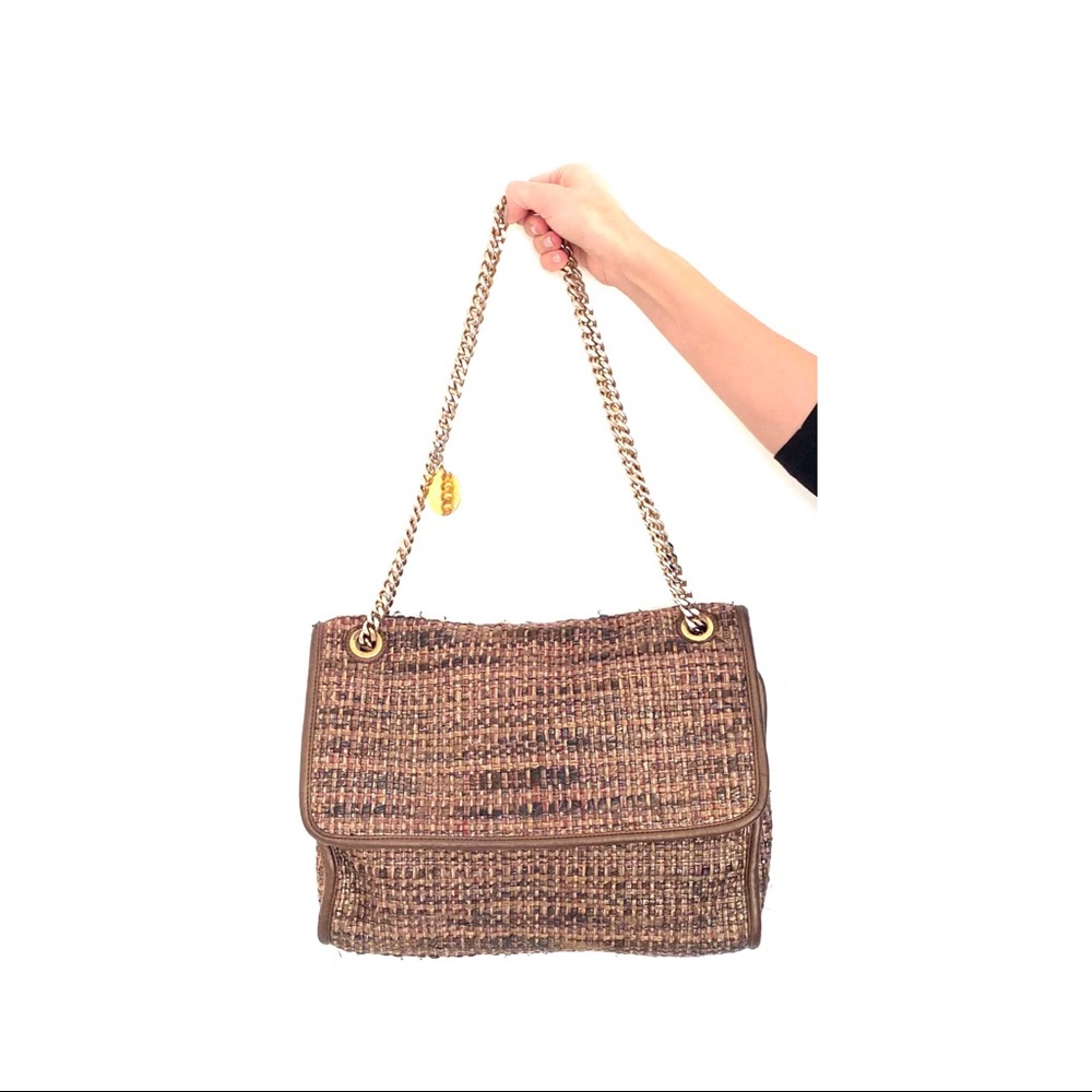 Stella McCartney Fold Over Woven Bag
